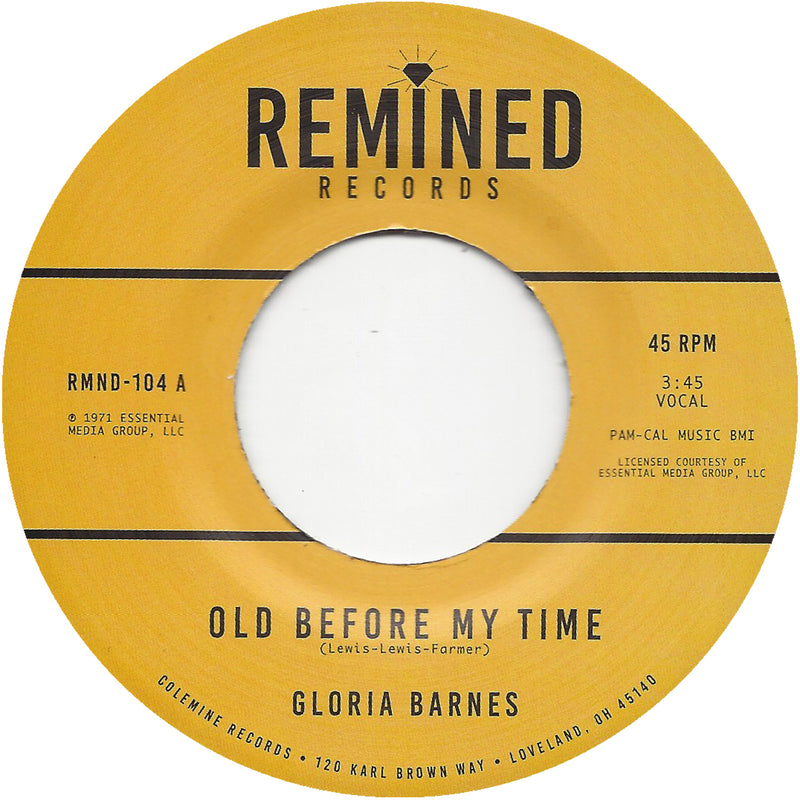 GLORIA BARNES - Old Before My Time