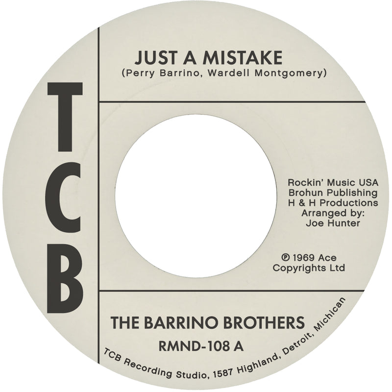 THE BARRINO BROTHERS - Just A Mistake / I'll Take My Flowers Right