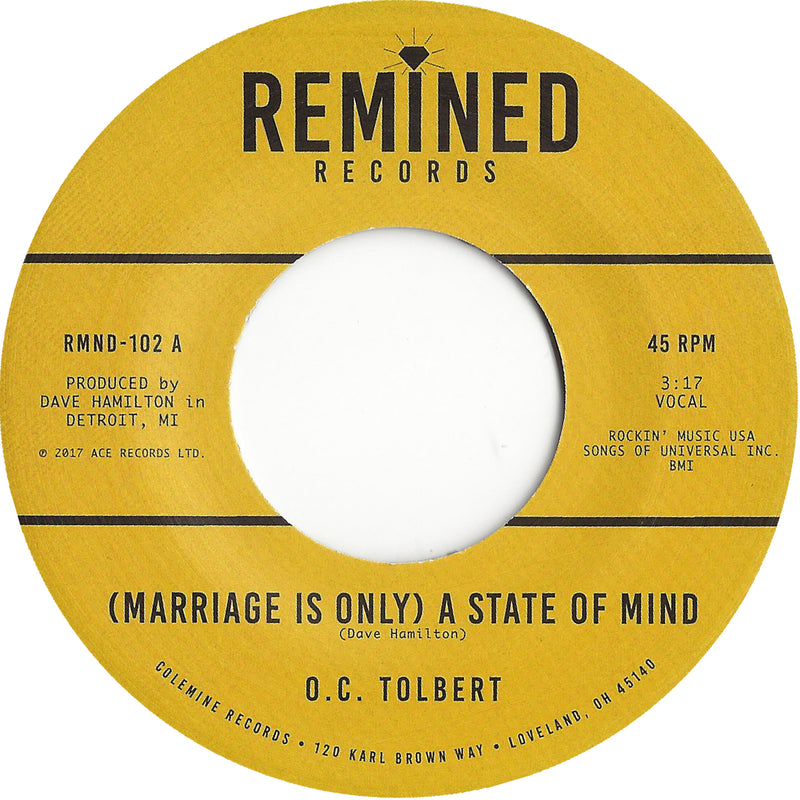 O.C. TOLBERT - (Marriage Is Only) A State Of Mind