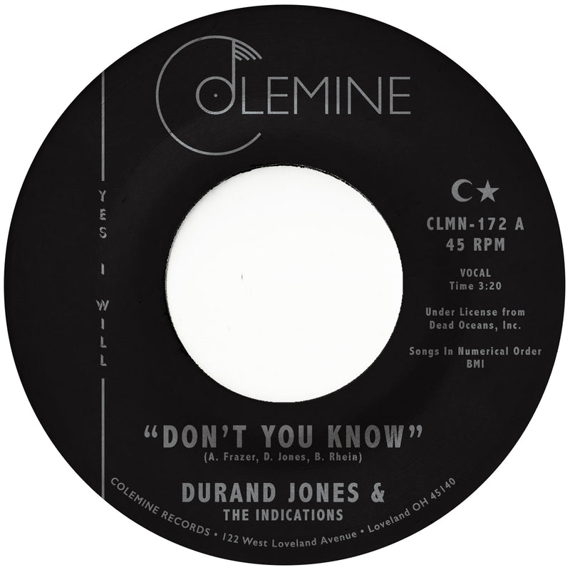 DURAND JONES & THE INDICATIONS - Don't You Know