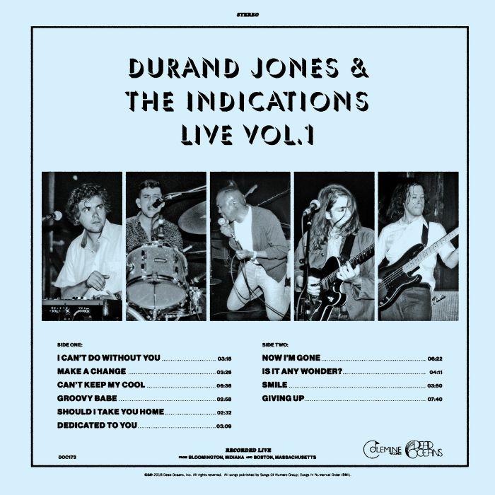 DURAND JONES & THE INDICATIONS - Live Vol. 1 LP [Translucent